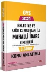 Data 2023 GYS Belediye ve Bağlı Kuruluşları ile Mahalli İdare Birlikleri 3. Grup Konu Anlatımlı Görevde Yükselme Data Yayınları