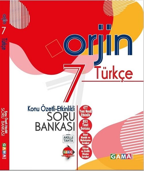 Gama 7. Sınıf Türkçe Orjin Konu Özetli Soru Bankası Gama Yayınları