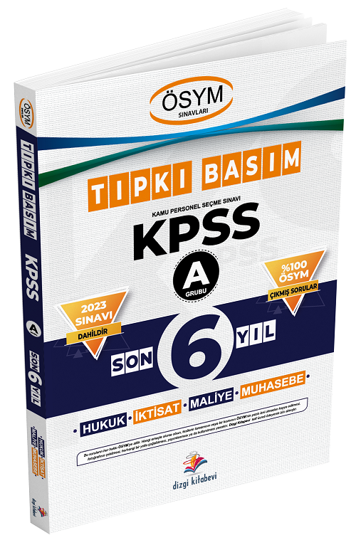 Dizgi Kitap 2024 KPSS A Grubu Çıkmış Sorular Son 6 Yıl Tıpkı Basım Dizgi Kitap