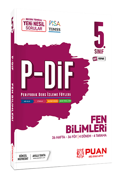 Puan 5. Sınıf Fen Bilimleri PDİF Konu Anlatım Föyleri Puan Yayınları