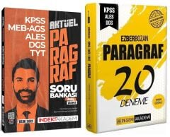 Pegem + İndeks 2025 KPSS MEB-AGS ALES DGS Paragraf Ezberbozan 20 Deneme + Soru Bankası 2 li Set Pegem + İndeks Akademi Yayınları