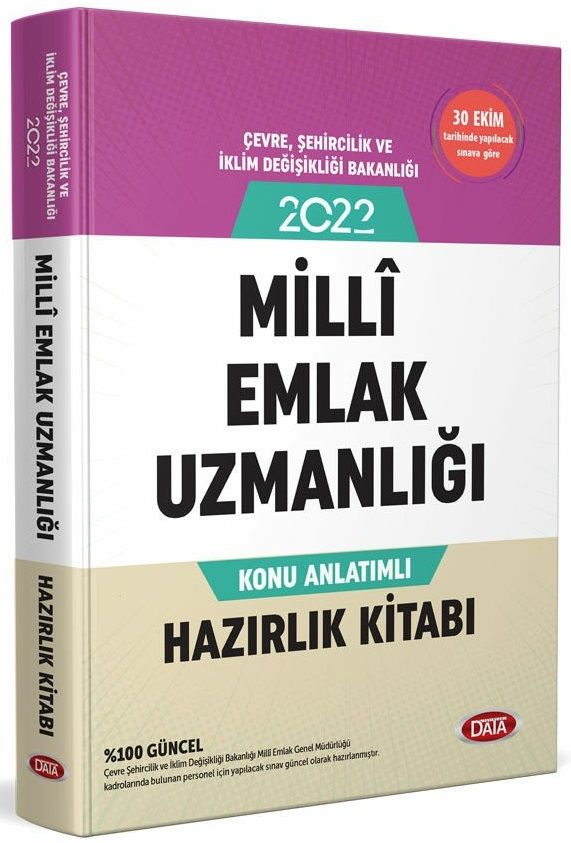 SÜPER FİYAT - Data 2022 GYS Çevre, Şehircilik ve İklim Değişikliği Bakanlığı Milli Emlak Uzmanlığı Konu Anlatımlı Hazırlık Kitabı Görevde Yükselme Data Yayınları