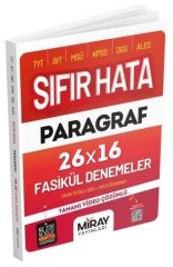 Miray YKS TYT Paragraf Sıfır Hata 26x16 Fasikül Denemeler Miray Yayınları