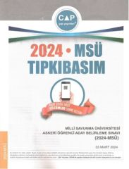 Çap Yayınları 2024 MSÜ Tıpkı Basım Çıkmış Sorular Çap Yayınları