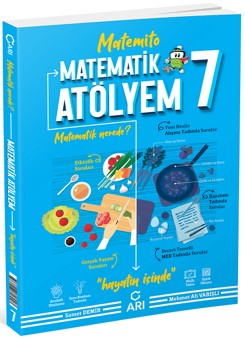 SÜPER FİYAT - Arı Yayınları 7. Sınıf Matematik Atölyem Matemito Arı Yayınları