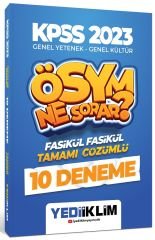 Yediiklim 2023 KPSS Genel Yetenek Genel Kültür ÖSYM Ne Sorar 10 Deneme Çözümlü Yediiklim Yayınları