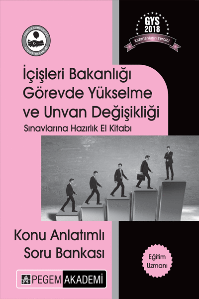 Pegem 2018 GYS İçişleri Bakanlığı Eğitim Uzmanı Görevde Yükselme Konu Anlatımlı Soru Bankası Pegem Akademi Yayınları