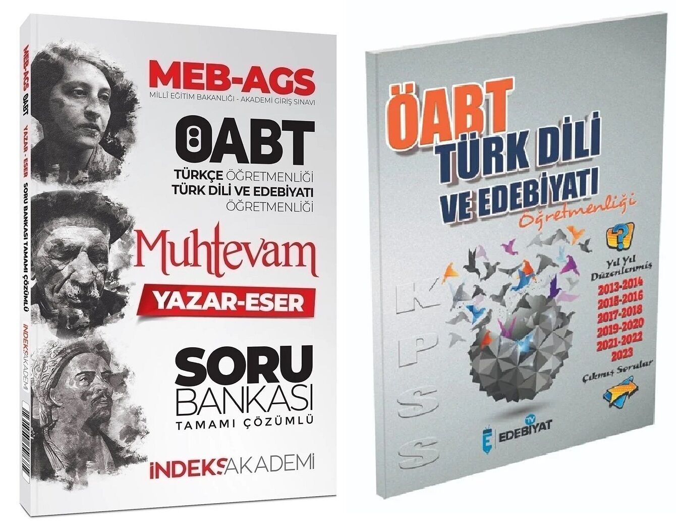 Edebiyat TV + İndeks 2025 ÖABT MEB-AGS Türk Dili Edebiyatı Muhteva Yazar Eser Soru Bankası + Çıkmış Sorular 2013-23 2 li Set Edebiyat TV + İndeks Akademi Yayınları