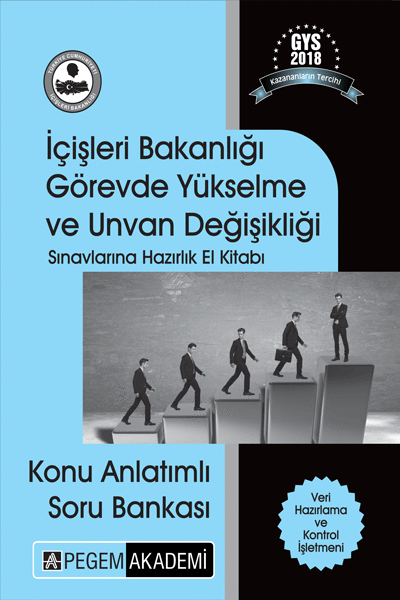 Pegem 2018 GYS İçişleri Bakanlığı Veri Hazırlama ve Kontrol İşletmeni Görevde Yükselme Konu Anlatımlı Soru Bankası Pegem Akademi Yayınları