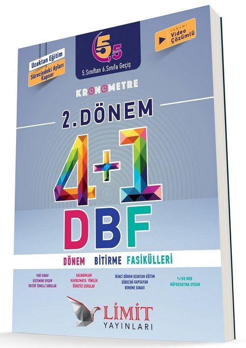 Limit 5. Sınıf 2. Dönem Kronometre DBF 4+1 Dönem Bitirme Fasikülleri Limit Yayınları