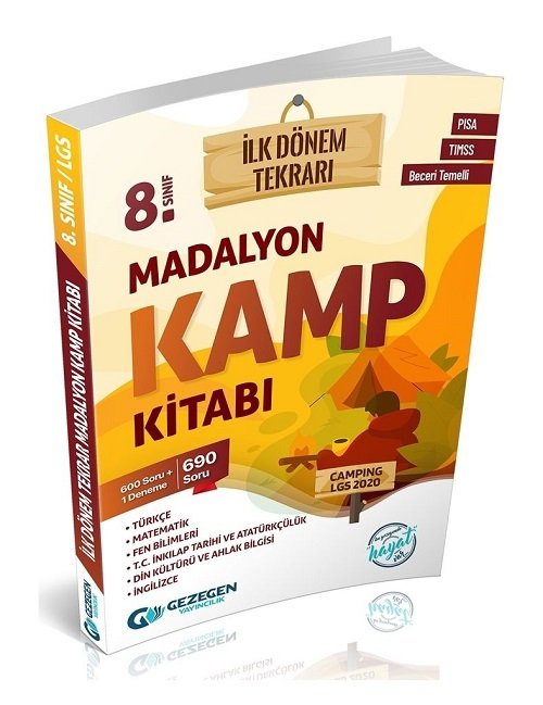 Gezegen 8. Sınıf LGS İlk Dönem Kamp Kitabı Madalyon Gezegen Yayınları