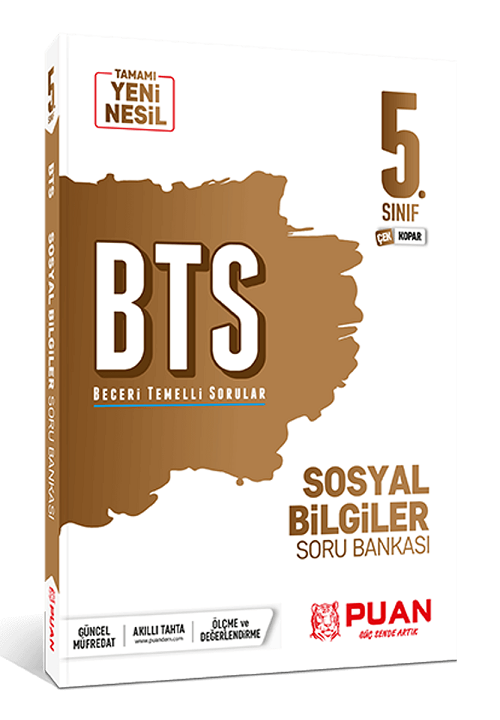 Puan 5. Sınıf Sosyal Bilgiler BTS Soru Bankası Puan Yayınları