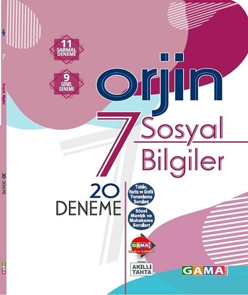 Gama 7. Sınıf Sosyal Bilgiler Orjin 20 Deneme Gama Yayınları