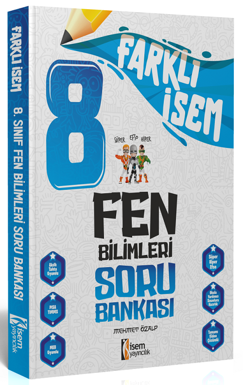 İsem 8. Sınıf Farklı İsem Fen Bilimleri Soru Bankası İsem Yayıncılık