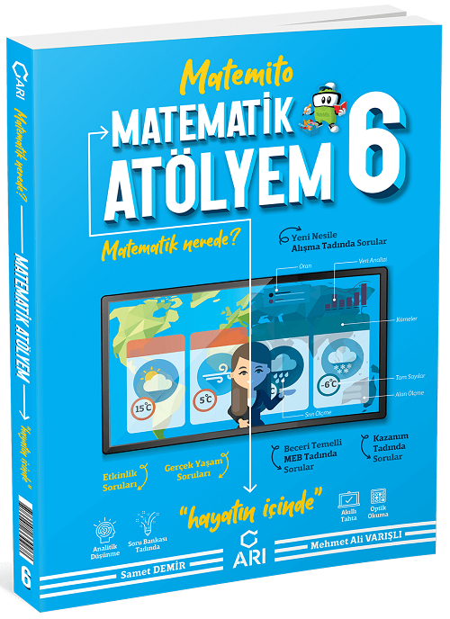 SÜPER FİYAT - Arı Yayınları 6. Sınıf Matematik Atölyem Matemito Arı Yayınları