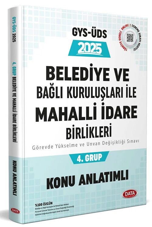 Data 2025 GYS ÜDS Belediye ve Bağlı Kuruluşları ile Mahalli İdare Birlikleri 4. Grup Konu Anlatımlı Görevde Yükselme Ünvan Değişikliği Data Yayınları