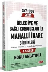 Data 2024 GYS ÜDS Belediye ve Bağlı Kuruluşları ile Mahalli İdare Birlikleri 4-5. Grup Konu Anlatımlı Görevde Yükselme Ünvan Değişikliği Data Yayınları