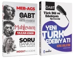 Edebiyat TV + İndeks 2025 ÖABT MEB-AGS Türk Dili ve Edebiyatı Yeni Türk Edebiyatı Konu + Muhteva Yazar Eser Soru Bankası 2 li Set - Serdar Aygün Edebiyat TV + İndeks Akademi Yayınları