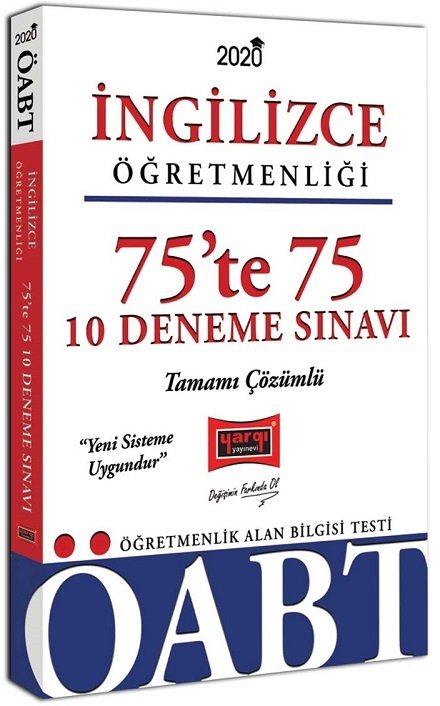 Yargı 2020 ÖABT İngilizce Öğretmenliği 75 te 75 10 Deneme Sınavı Çözümlü Yargı Yayınları