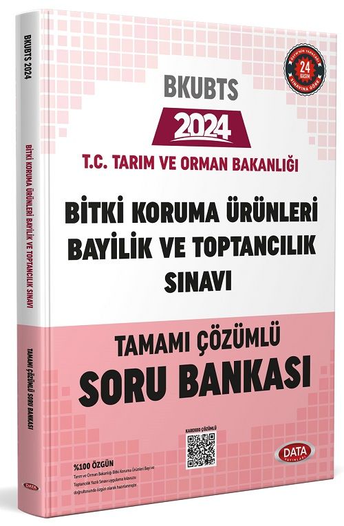 Data 2024 Tarım ve Orman Bakanlığı BKUBTS Bitki Koruma Ürünleri Bayilik ve Toptancılık Sınavı Soru Bankası Data Yayınları