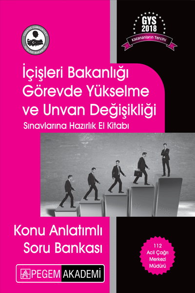 Pegem 2018 GYS İçişleri Bakanlığı 112 Acil Çağrı Merkezi Müdürü Görevde Yükselme Konu Anlatımlı Soru Bankası Pegem Akademi Yayınları