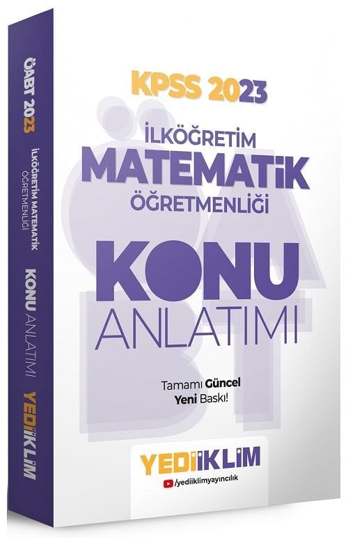 Yediiklim 2023 ÖABT İlköğretim Matematik Öğretmenliği Konu Anlatımı Yediiklim Yayınları