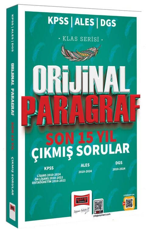 Yargı 2025 KPSS ALES DGS Paragraf Orijinal Çıkmış Sorular Son 15 Yıl Klas Serisi Yargı Yayınları