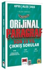 Yargı 2025 KPSS ALES DGS Paragraf Orijinal Çıkmış Sorular Son 15 Yıl Klas Serisi Yargı Yayınları