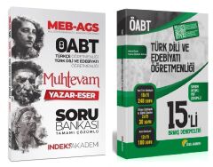 Özdil + İndeks 2025 ÖABT MEB-AGS Türk Dili ve Edebiyatı Muhteva Yazar Eser Soru Bankası + 15 li Deneme 2 li Set - Yekta Özdil Özdil + İndeks Akademi Yayıncılık