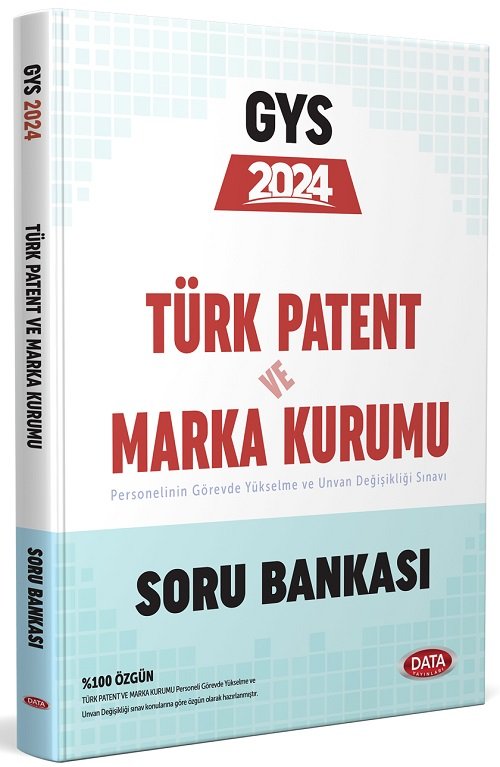 Data 2024 GYS Türk Patent ve Marka Kurumu Soru Bankası Görevde Yükselme Data Yayınları