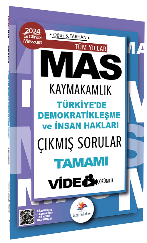 Dizgi Kitap 2024 Kaymakamlık MAS Türkiye'de Demokratikleşme ve İnsan Hakları Çıkmış Sorular Video Çözümlü Dizgi Kitap Yayınları