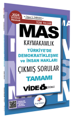 Dizgi Kitap 2024 MAS Kaymakamlık Türkiyede Demokratikleşme ve İnsan Hakları Çıkmış Sorular Video Çözümlü Dizgi Kitap Yayınları