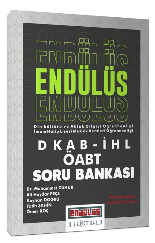 Endülüs ÖABT Din Kültürü ve Ahlak Bilgisi Öğretmenliği Soru Bankası Endülüs İlahiyat Okulu