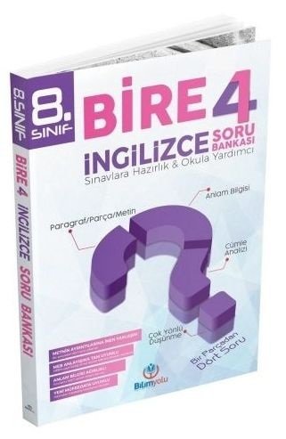 Bilim Yolu 8. Sınıf İngilizce Soru Bankası Bire 4 Bilim Yolu Yayınları