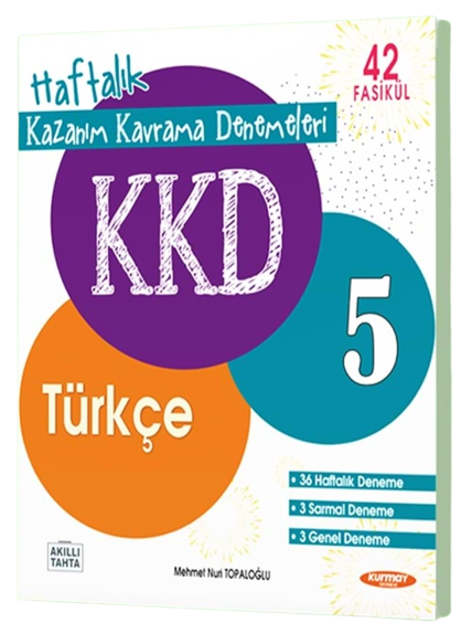 Kurmay ELT 5. Sınıf Türkçe KKD Haftalık Kazanım Kavrama Denemeleri Kurmay ELT Yayınları