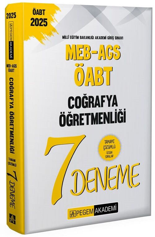 Pegem 2025 ÖABT MEB-AGS Coğrafya 7 Deneme Çözümlü Pegem Akademi Yayınları