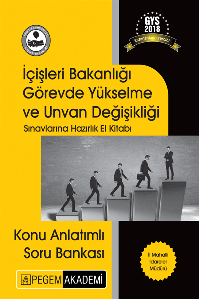 Pegem 2018 GYS İçişleri Bakanlığı İl Mahalli İdareler Müdürü Görevde Yükselme Konu Anlatımlı Soru Bankası Pegem Akademi Yayınları