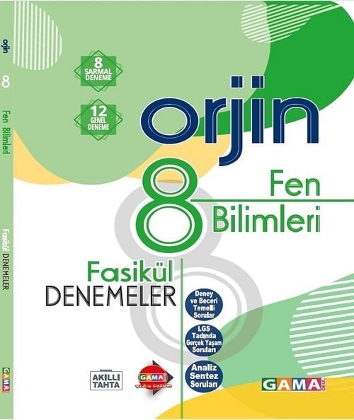 Gama 8. Sınıf Fen Bilimleri Orjin 20 Fasiküllü Deneme Gama Yayınları