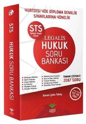 Başkent Kariyer LEGALİS Yurt Dışı YÖK Diploma Denklik STS Hukuk Soru Bankası Başkent Kariyer Yayınları