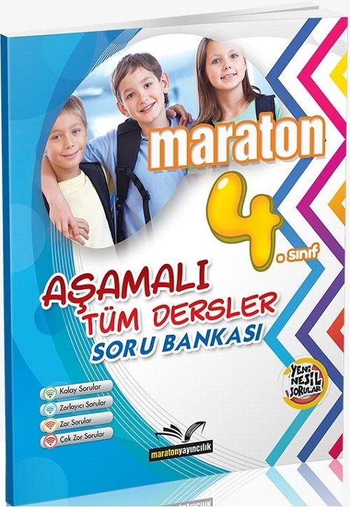 Maraton 4. Sınıf Tüm Dersler Aşamalı Soru Bankası Maraton Yayınları