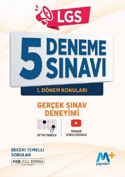 Martı Plus 8. Sınıf LGS 1. Dönem 5 Deneme Video Çözümlü Martı Plus Yayınları