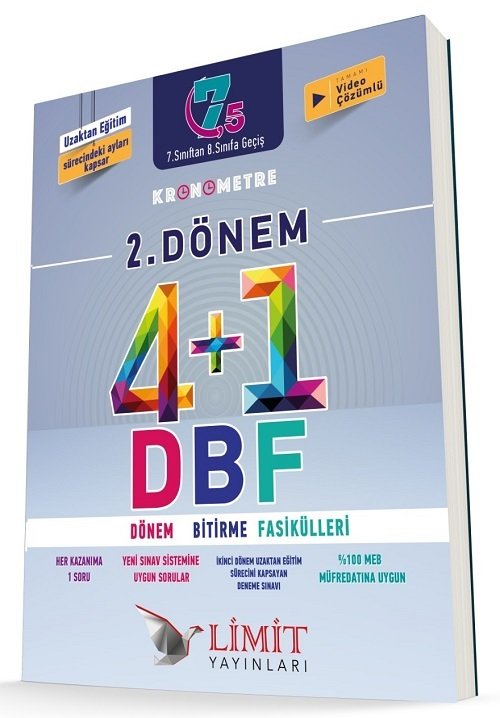 Limit 7. Sınıf 2. Dönem Kronometre DBF 4+1 Dönem Bitirme Fasikülleri Limit Yayınları