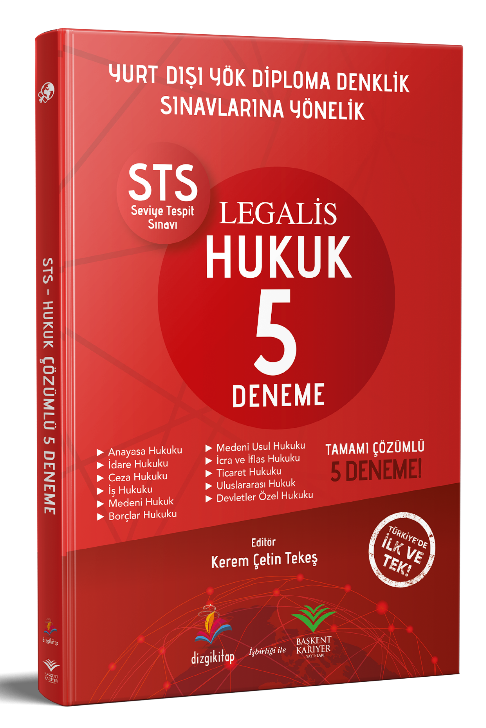 Başkent Kariyer LEGALİS Yurt Dışı YÖK Diploma Denklik STS Hukuk 5 Deneme Çözümlü Başkent Kariyer Yayınları