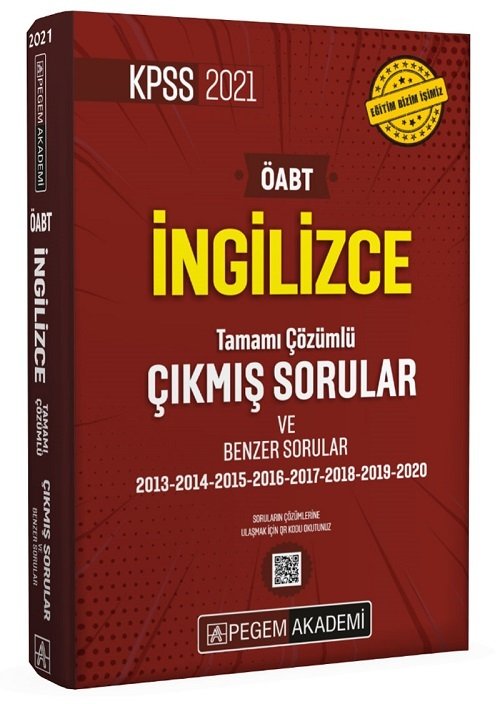 Pegem 2021 ÖABT İngilizce Çıkmış Sorular Çözümlü Pegem Akademi Yayınları