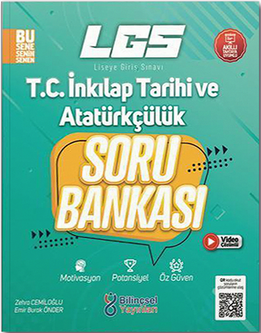 Bilinçsel 8. Sınıf LGS TC İnkılap Tarihi ve Atatürkçülük Soru Bankası Bilinçsel Yayınları