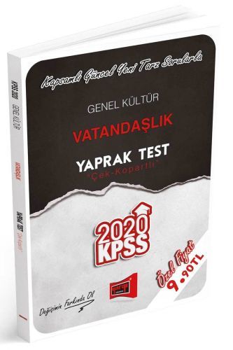 Yargı 2020 KPSS Vatandaşlık Yaprak Test Çek Kopartlı Yargı Yayınları