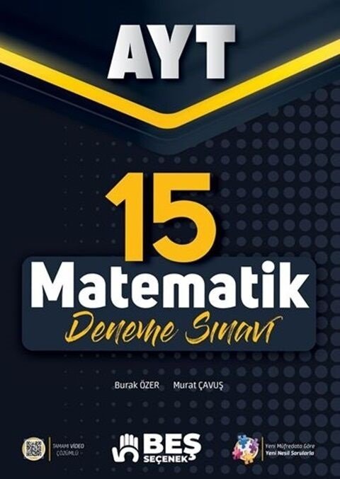 Beş Seçenek YKS AYT Matematik 15 Deneme Sınavı Beş Seçenek Yayınları