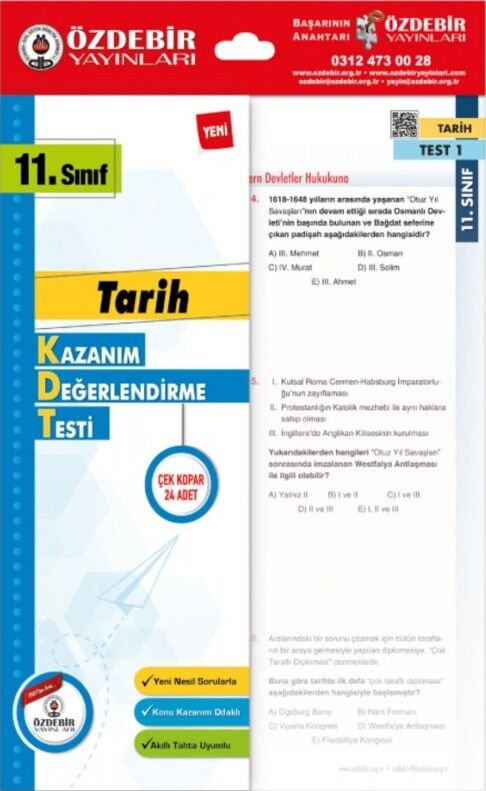 Özdebir 11.Sınıf Tarihi Yaprak Test Özdebir Yayınları