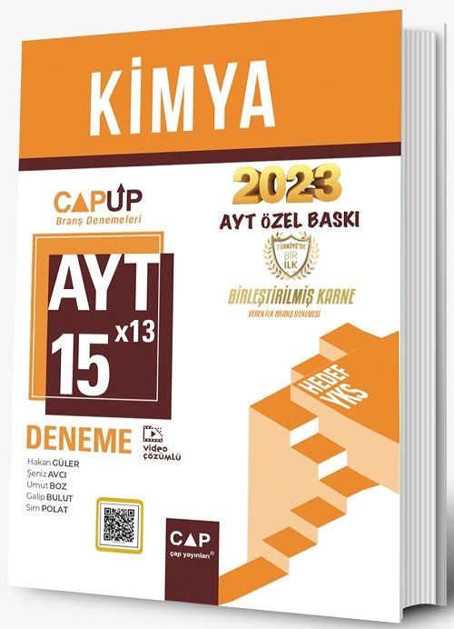 Çap Yayınları 2023 YKS AYT Kimya Birleştirilmiş Karne 15x13 UP Deneme Özel Baskı Çap Yayınları