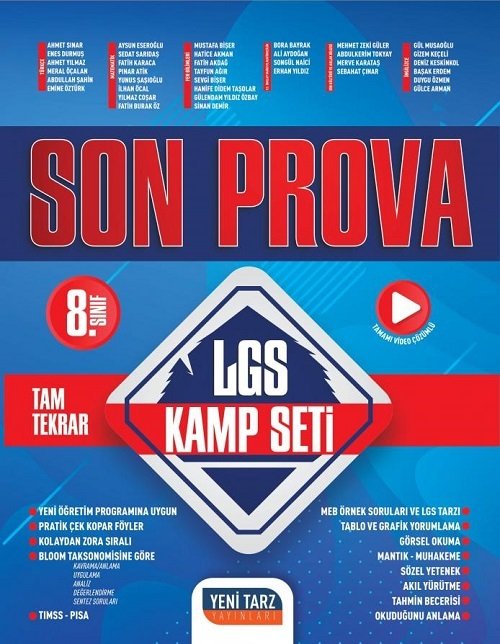 Yeni Tarz 8. Sınıf LGS Son Prova Kamp Seti Yeni Tarz Yayınları